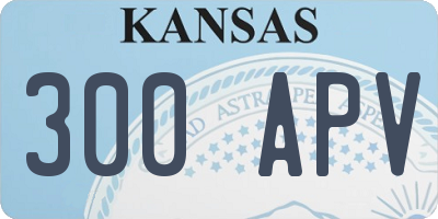 KS license plate 300APV