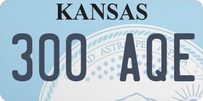 KS license plate 300AQE