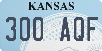 KS license plate 300AQF