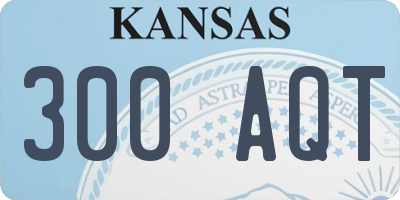 KS license plate 300AQT