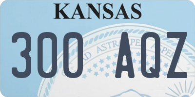 KS license plate 300AQZ