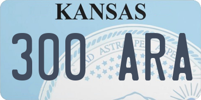 KS license plate 300ARA