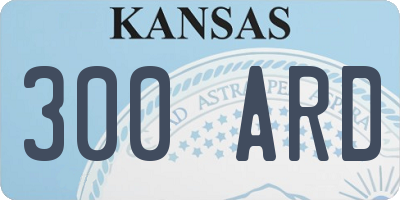 KS license plate 300ARD