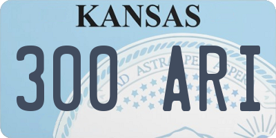 KS license plate 300ARI