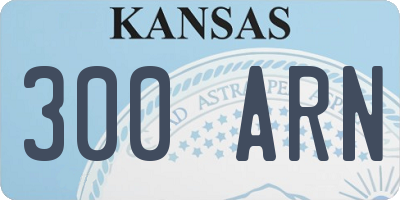 KS license plate 300ARN