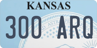 KS license plate 300ARQ