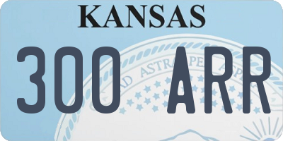 KS license plate 300ARR