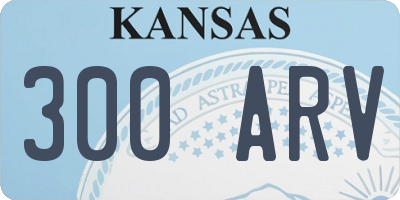 KS license plate 300ARV