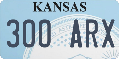 KS license plate 300ARX