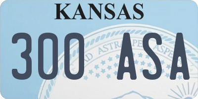 KS license plate 300ASA