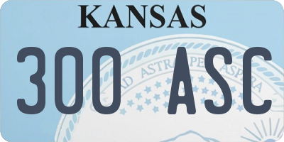 KS license plate 300ASC