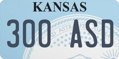 KS license plate 300ASD