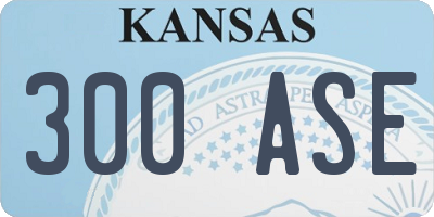 KS license plate 300ASE