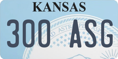 KS license plate 300ASG