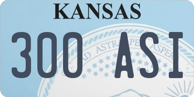 KS license plate 300ASI