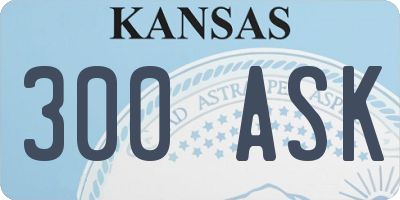 KS license plate 300ASK
