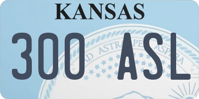 KS license plate 300ASL