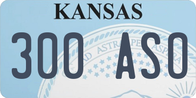 KS license plate 300ASO