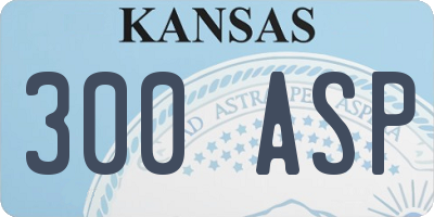 KS license plate 300ASP