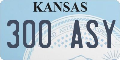 KS license plate 300ASY
