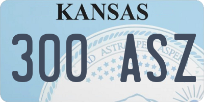 KS license plate 300ASZ