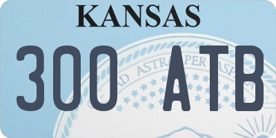 KS license plate 300ATB