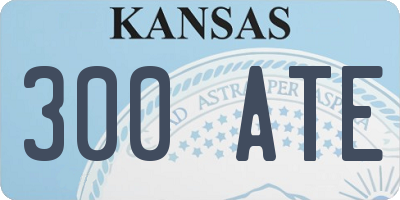KS license plate 300ATE