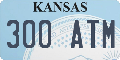 KS license plate 300ATM