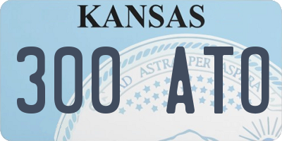 KS license plate 300ATO