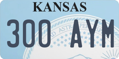KS license plate 300AYM