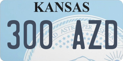 KS license plate 300AZD