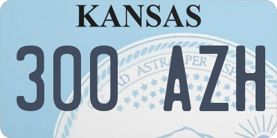 KS license plate 300AZH