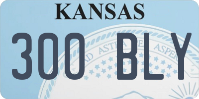 KS license plate 300BLY