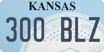 KS license plate 300BLZ