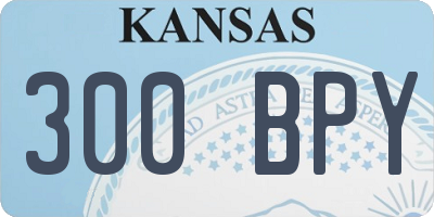 KS license plate 300BPY