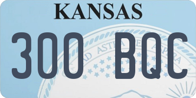 KS license plate 300BQC