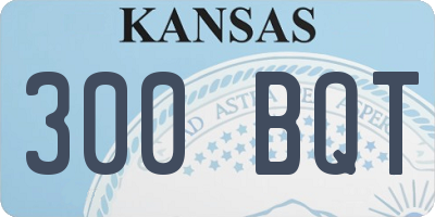 KS license plate 300BQT