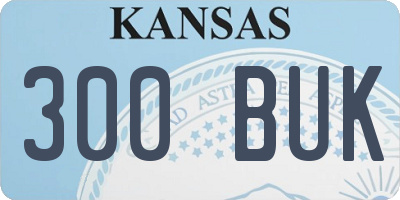 KS license plate 300BUK