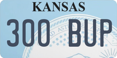 KS license plate 300BUP