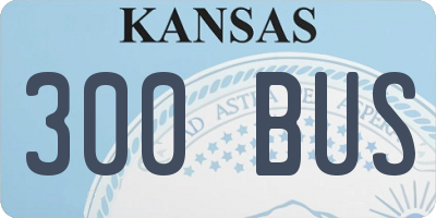 KS license plate 300BUS