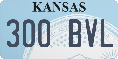 KS license plate 300BVL