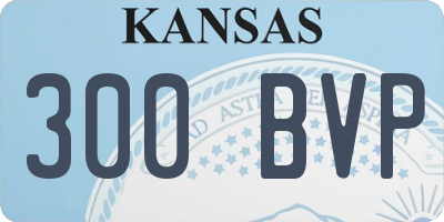 KS license plate 300BVP