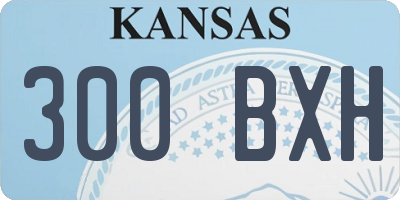 KS license plate 300BXH