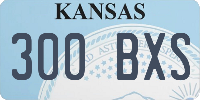 KS license plate 300BXS