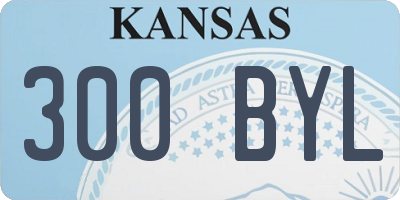 KS license plate 300BYL