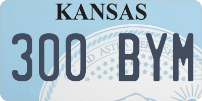 KS license plate 300BYM