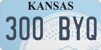 KS license plate 300BYQ