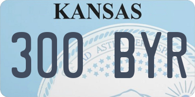 KS license plate 300BYR