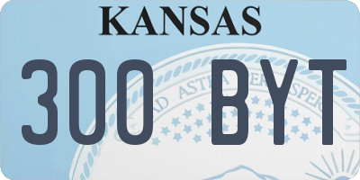 KS license plate 300BYT