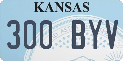 KS license plate 300BYV